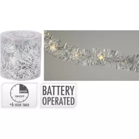 (KAR) KARÁCSONYI GIRLAND EZÜST 50LED 5M CAA754640 1DB