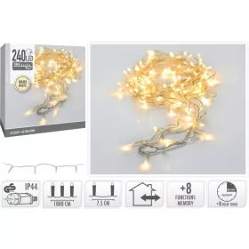   (KAR) KARÁCSONYI ÉGŐSOR MELEG FEHÉR KÜLTÉRI 240LED AX8451840 1DB
