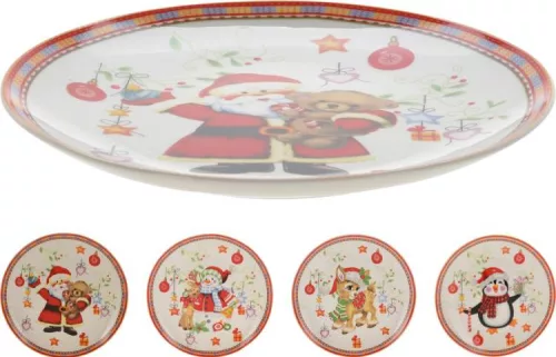 (KAR) KARÁCSONYI TÁNYÉR DEKOROS 21CM Q75999450 1DB