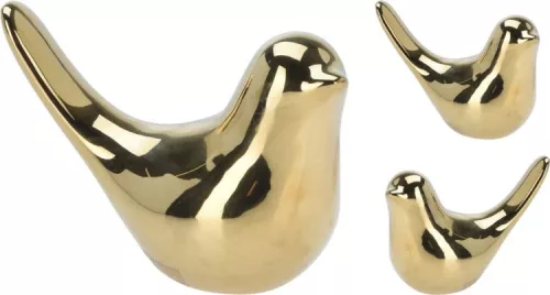 (KAR) DEKORÁCIÓ MADÁR ARANY 8CM ALX630320 1DB