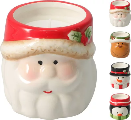 (KAR) KARÁCSONYI GYERTYA FIGURÁS TARTÓBAN 85MM ALX913900 1DB