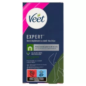   VEET HASZNÁLATRA KÉSZ HIDEGGYANTA SZALAGOK NORMÁL ÉS SZÁRAZ BŐRRE 12DB