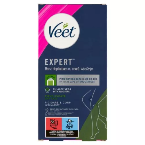 VEET HASZNÁLATRA KÉSZ HIDEGGYANTA SZALAGOK NORMÁL ÉS SZÁRAZ BŐRRE 12DB