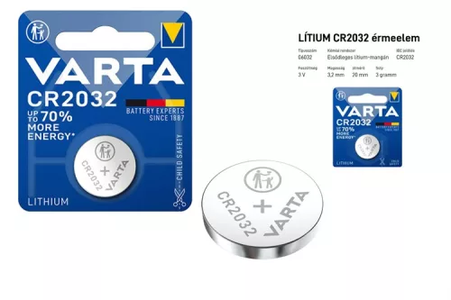 VARTA GOMBELEM LÍTIUM CR2032 1DB