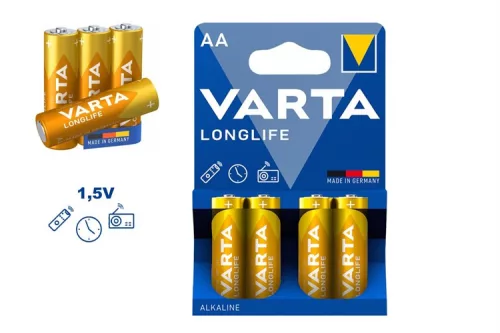 VARTA LONGLIFE ELEM CERUZA ALKÁLI AA 4DB