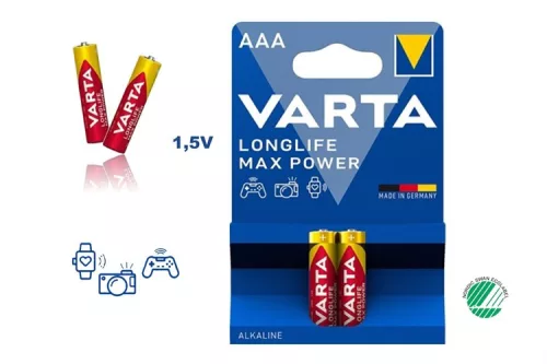 VARTA LONGLIFE MAX POWER ELEM MIKRO ALKÁLI AAA 2DB
