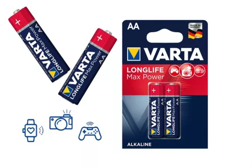VARTA LONGLIFE MAX POWER ELEM CERUZA ALKÁLI AA 2DB