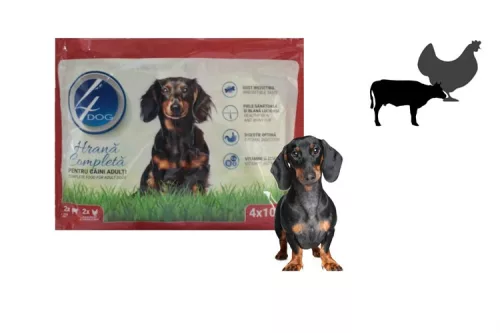 4DOG KUTYAELEDEL MIX CSIRKE-MARHA 4X100G