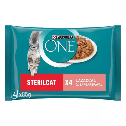 PURINA ONE STERILCAT MACSKAELEDEL NEDVES LAZAC SÁRGARÉPA 4X85G