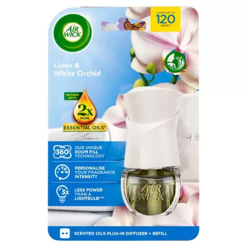 AIRWICK ELEKTROMOS LÉGFRISSÍTŐ SZETT LINEN WHITE ORCHIDEA 19ML 1CS