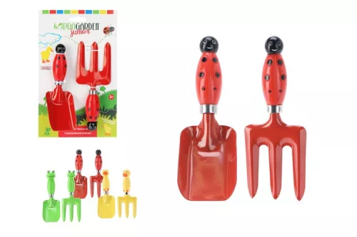 KERTI SZERSZÁM KÉSZLET GYEREKEKNEK FÉM MŰANYAG NYÉLLAL CY8001490 1CS