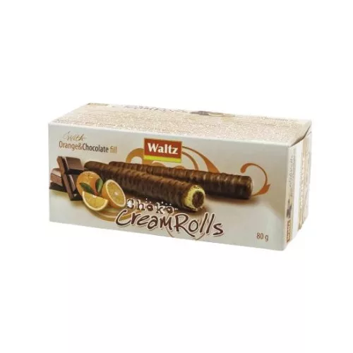 WALTZ CREAM ROLLS CSOKI-NARANCS 80G
