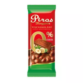 PIROS MOGYORÓS CSOKOLÁDÉ TEJ 0 % CUKOR 70G