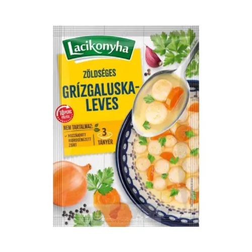 LACIKONYHA LEVES ZÖLDSÉGES GRIZGALUSKA 3TÁNYÉR 40G