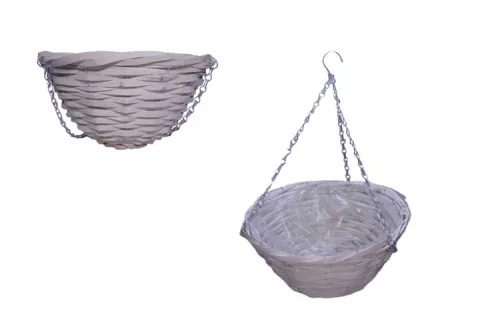 KASPÓ FÜGGŐ BAMBUSZ FEHÉR D30XH15CM 17-2507 1DB