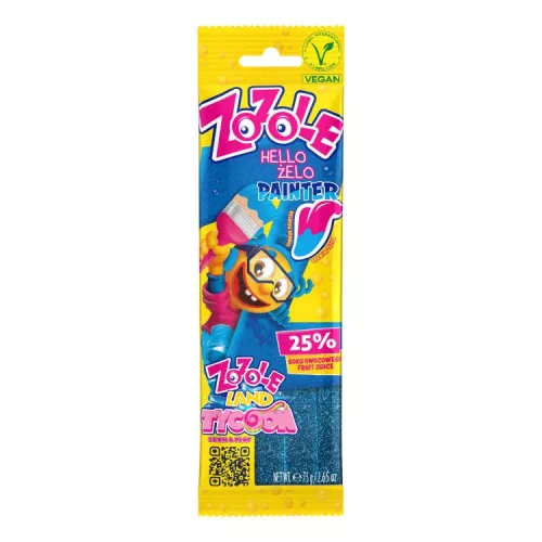ZOZOLE GUMICUKOR EXTRA SAVANYÚ KÉK SZÍNŰ NYELVFESTŐS 75G