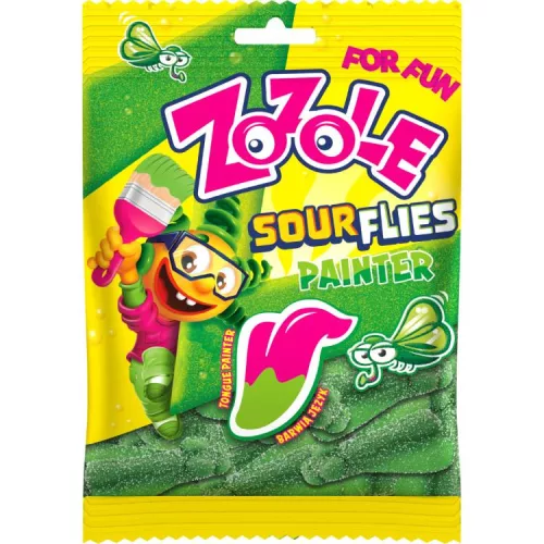 ZOZOLE GUMICUKOR EXTRA SAVANYÚ LÉGY ZÖLD SZÍNŰ NYELVFESTŐS 75G