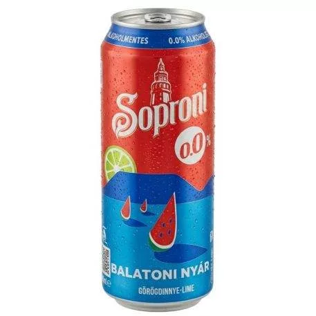 SOPRONI BALATONI NYÁR GÖRÖGDINNYE-LIME DOBOZOS 0% DRS 500ML