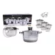 EDENBERG EDÉNYKÉSZLET INOX 12RÉSZES 6EDÉNY+6FEDŐ EB-4037 1CS