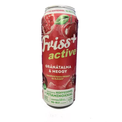 FRISS+ ACTIVE SÖR GRÁNÁTALMA MEGGY DOBOZOS 0% DRS 500ML