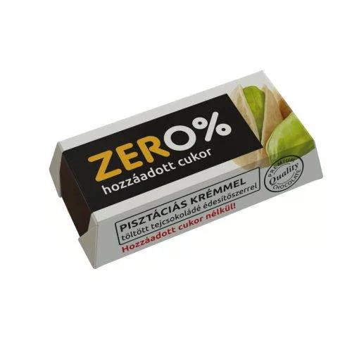 SZERENCSI ZERO TEJCSOKOLÁDÉ SZELET PISZTÁCIA 21G