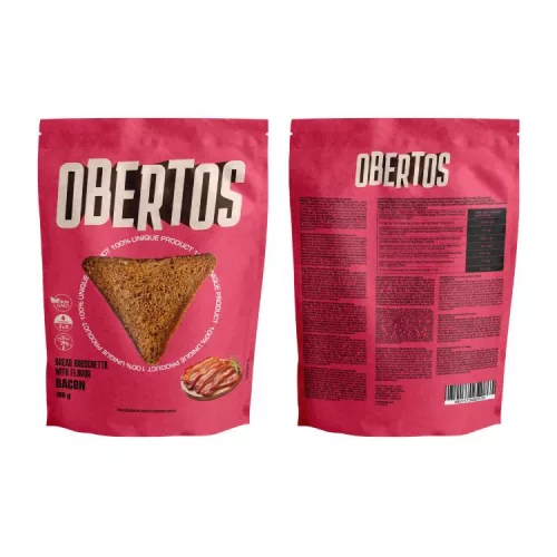OBERTOS BÚZA-ROZSKENYÉR HÁROMSZÖGEK BACON 100G