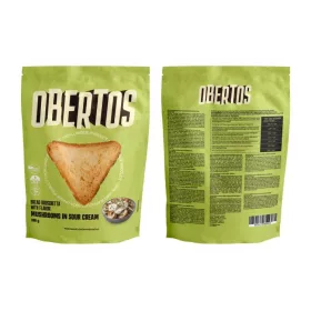   OBERTOS BÚZA-ROZSKENYÉR HÁROMSZÖGEK TEJFÖLÖS-GOMBÁS 100G