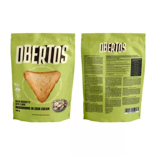 OBERTOS BÚZA-ROZSKENYÉR HÁROMSZÖGEK TEJFÖLÖS-GOMBÁS 100G