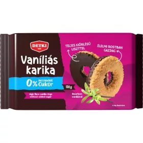   DETKI VANÍLIÁS KARIKA HOZZÁADOTT CUKOR NÉLKÜL ÉTBEVONÓVAL 150G