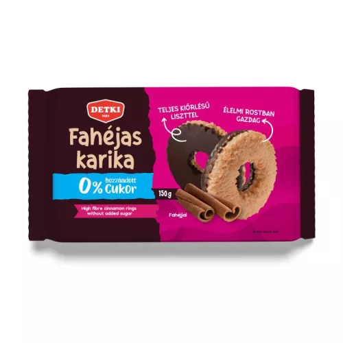 DETKI FAHÉJAS KARIKA HOZZÁADOTT CUKOR NÉLKÜL ÉTBEVONÓVAL 150G