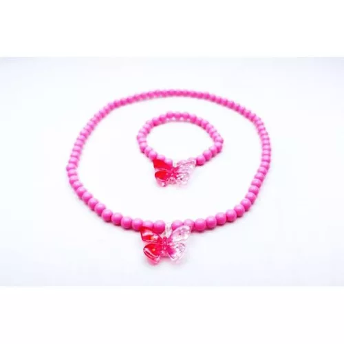 NYAKLÁNC ÉS KARKÖTŐ SZETT PINK 851043 1CS