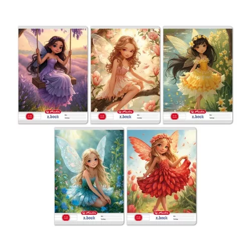HERLITZ FÜZET A/5 21-32 VONALAS FLOWER FAIRY 1DB