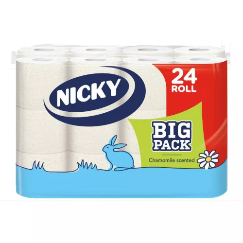NICKY BIGPACK WC PAPÍR CHAMOMILE 3RÉTEGŰ 24TEK