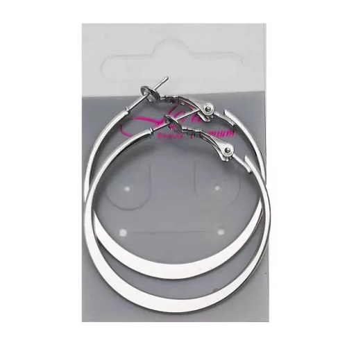 FÜLBEVALÓ EZÜST SZÍNŰ KARIKA 4CM 841912 1PÁR 1CS