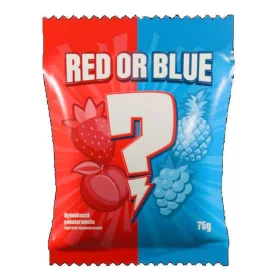RED OR BLUE PUHAKARAMELLA SAVANYÚ GYÜMÖLCSÖS 75G