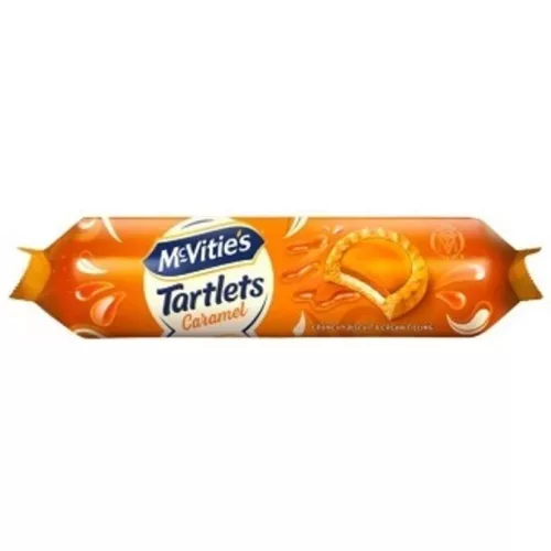 MCVITIES TARTLETS KEKSZ TÖLTÖTT KARAMELLÁS 100G