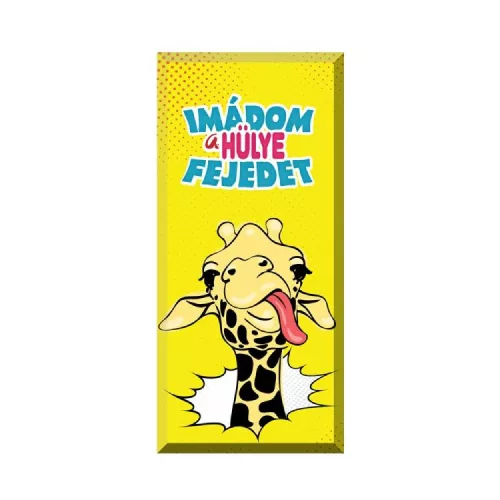 IMÁDOM A HÜLYE FEJEDET TÁBLÁS CSOKOLÁDÉ 90G