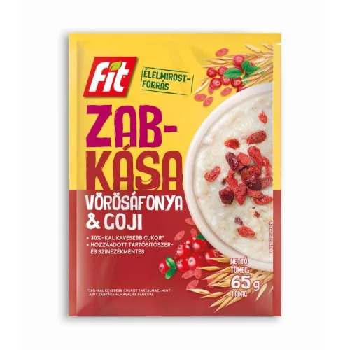 FIT ZABKÁSA VÖRÖSÁFONYA-GOJI BOGYÓ 65G