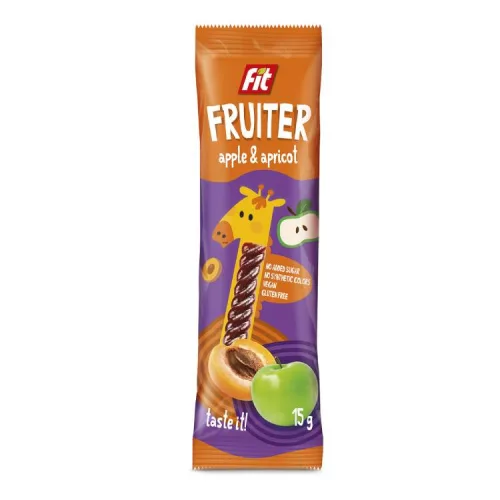 FIT FRUITER GYÜMÖLCSZSELÉ ALMA-SÁRGABARACK 15G
