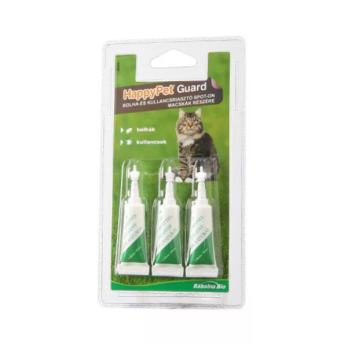 HAPPYPET GUARD BOLHA ÉS KULLANCSRIASZTÓ SPOT-ON MACSKA 3X2ML