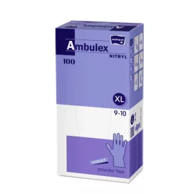   AMBULEX NITRIL KESZTYŰ LILA "XL" PÚDERMENTES 100DB