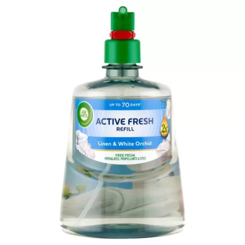 AIRWICK ACTIVE FRESH LÉGFRISSÍTŐ UTÁNTÖLTŐ PAMUT FEHÉR ORCHIDEA 228ML