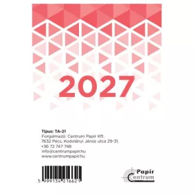 NAPTÁR ASZTALI 21TA 2027 1DB