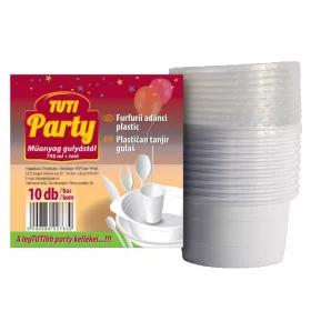 TUTI PARTY GULYÁSTÁL+TETŐ ELDOBHATÓ 750ML 10DB
