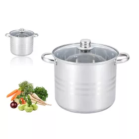 EDENBERG FAZÉK INOX ÜVEG FEDŐVEL 10,6L 26CM EB-545N 1DB