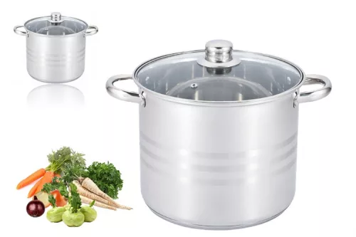 EDENBERG FAZÉK INOX ÜVEG FEDŐVEL 10,6L 26CM EB-545N 1DB