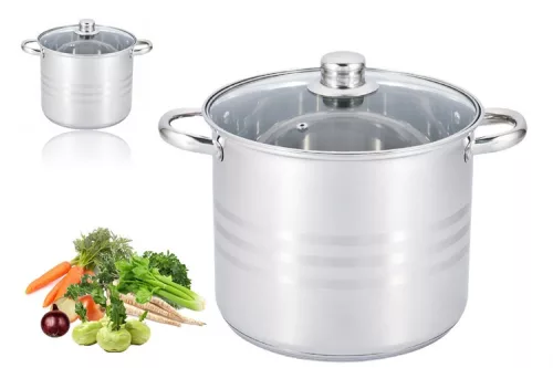 EDENBERG FAZÉK INOX ÜVEG FEDŐVEL 12,9L 28CM EB-546N 1DB