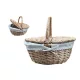 VESSZŐKOSÁR PIKNIK TEXTILLEL NATÚR 40X30X19X35CM 68-61/P 1DB