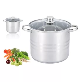 EDENBERG FAZÉK INOX ÜVEG FEDŐVEL 15,5L 30CM EB-547N 1DB