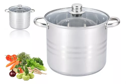 EDENBERG FAZÉK INOX ÜVEG FEDŐVEL 15,5L 30CM EB-547N 1DB